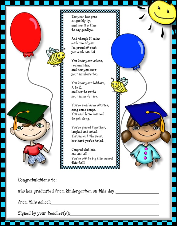 Free Kindergarten Graduation Invitation Template