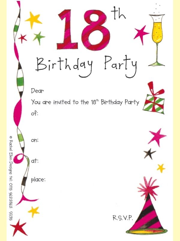 18th Birthday Invitations Free