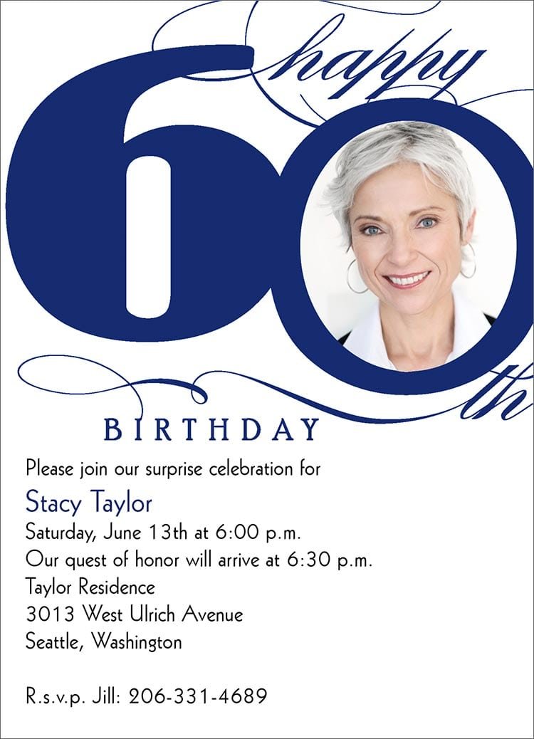 60th Birthday Invitation