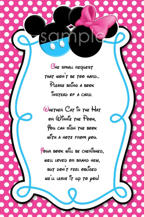 Baby Minnie And Mickey Invitations