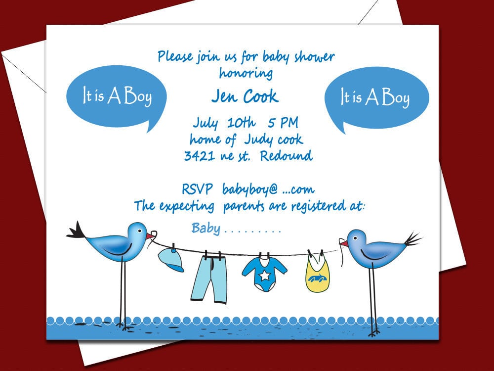 Baby Shower Invitation Templates For A Boy