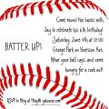 Baseball Birthday Invitation