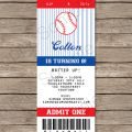 Baseball Ticket Invitation Free Template