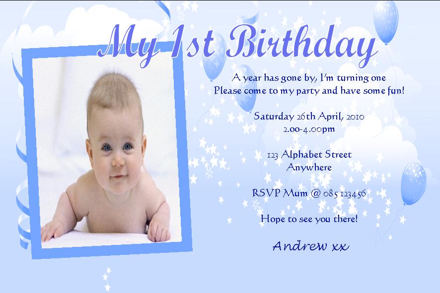Birthday Invitation Cards For Boys