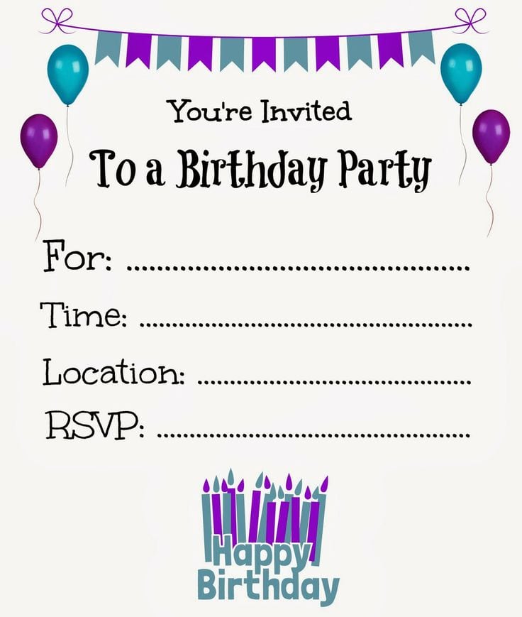 Birthday Invitation For Girls