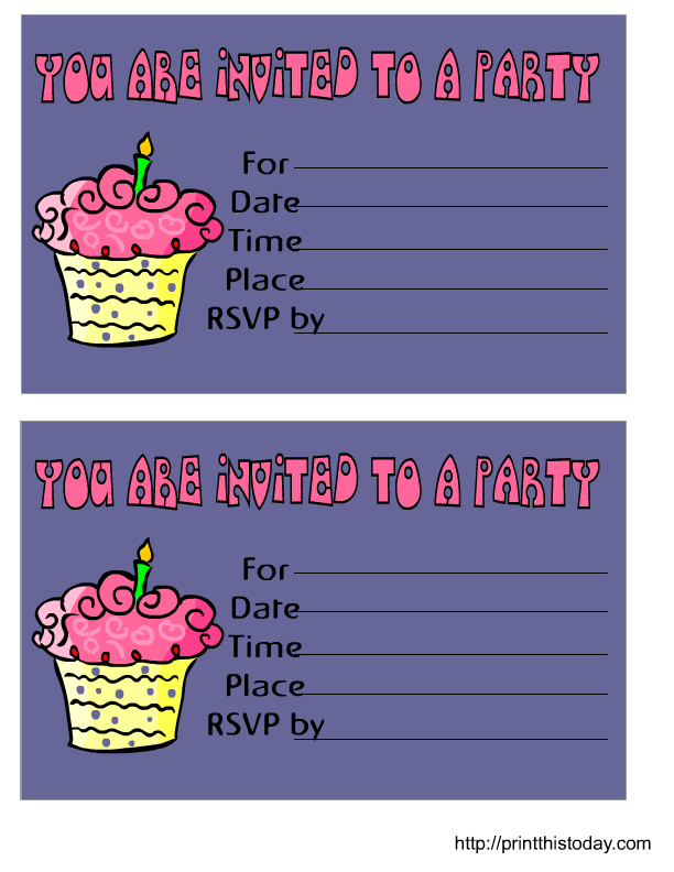 Birthday Invitation Template Printable Free