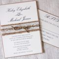 Burlap And Lace Wedding Invitation