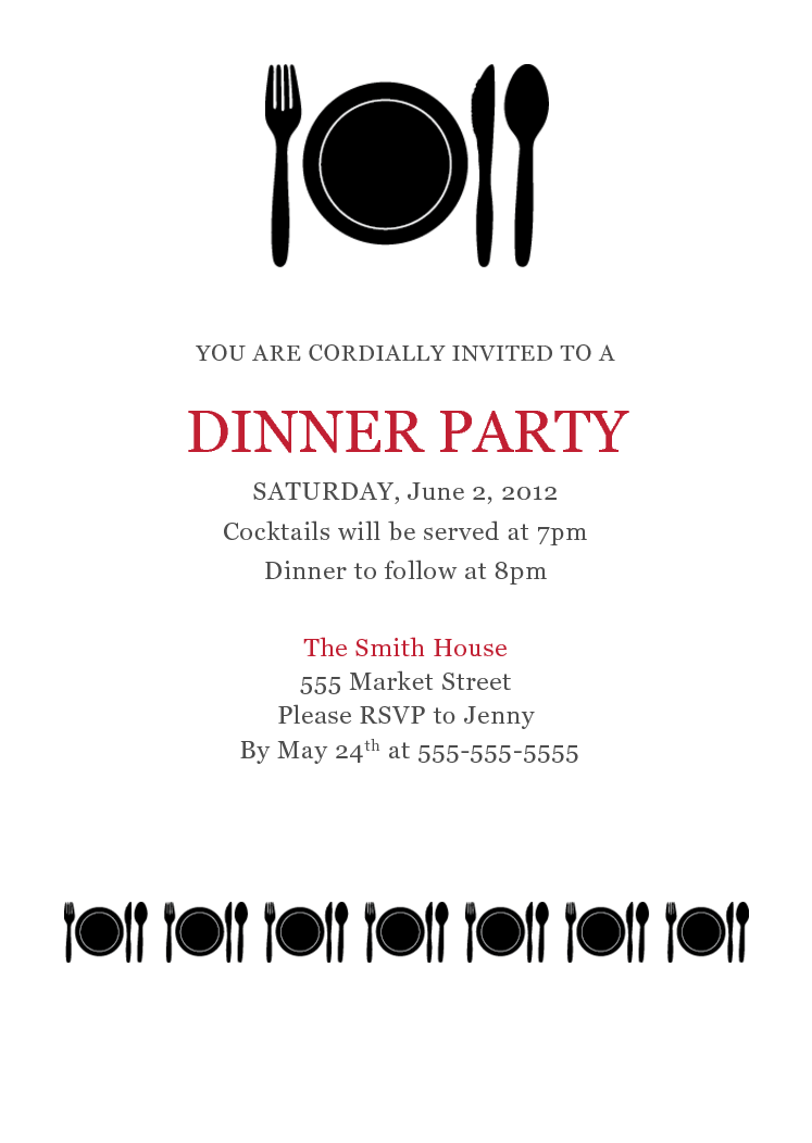 Dinner Invitation Template