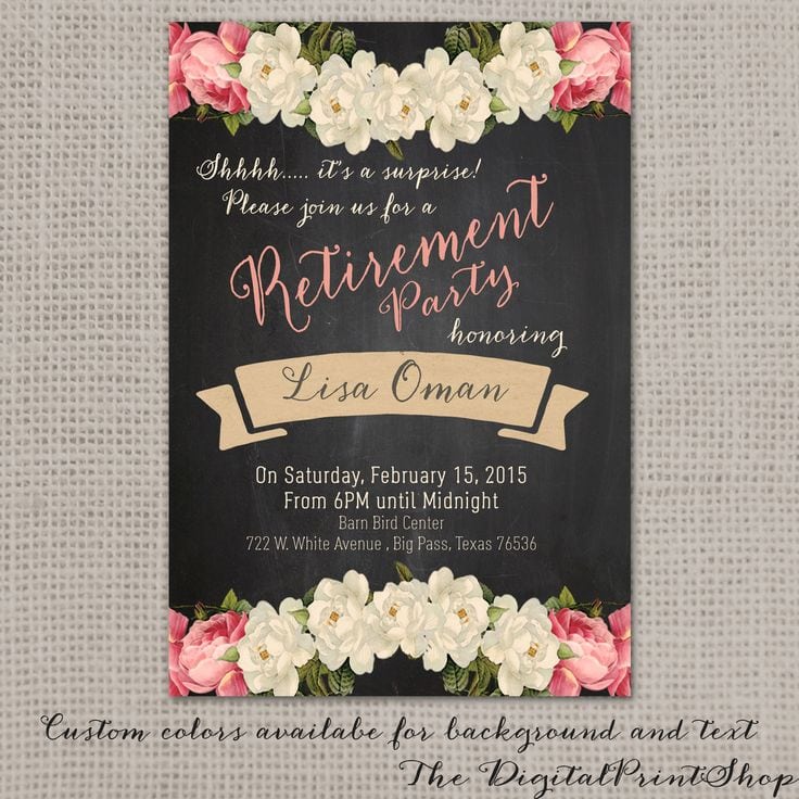 Downloadable Retirement Invitation