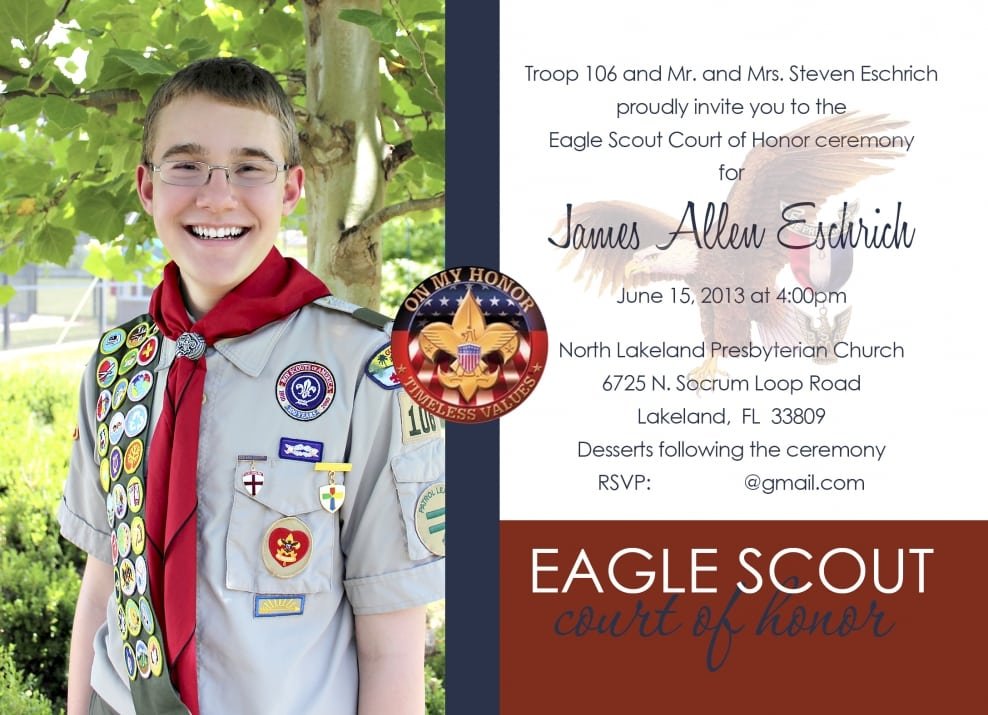 Eagle Scout Court Of Honor Invitation
