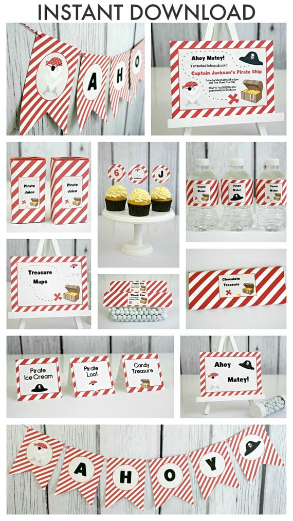Editable Pirate Invitation