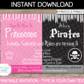 Editable Pirate Invitation
