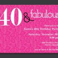 Free 40th Birthday Invitation Template