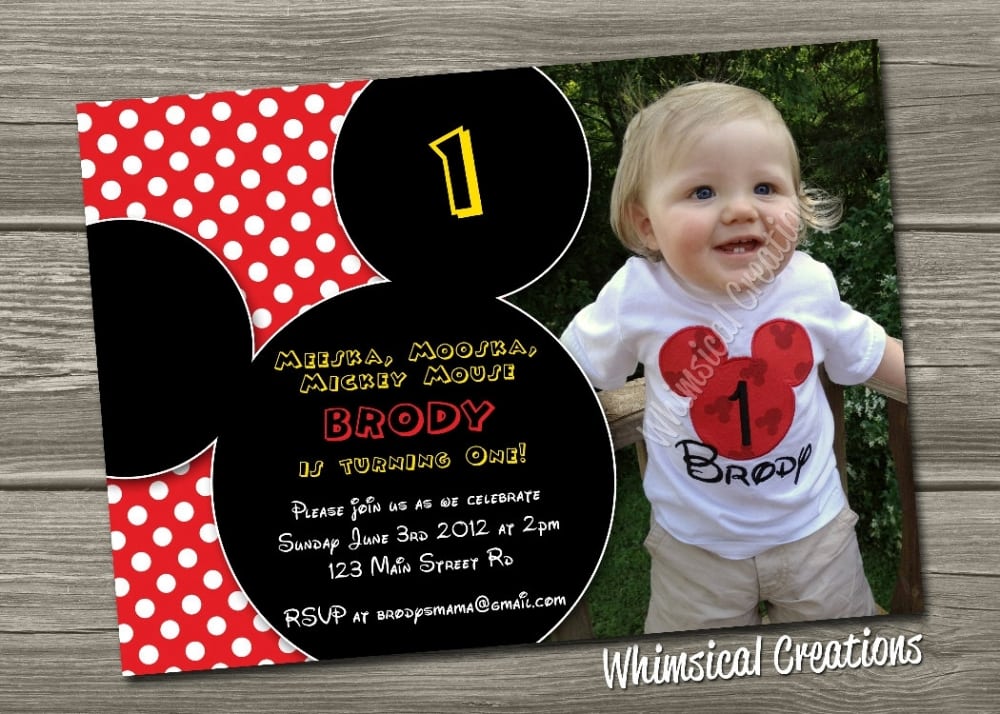 Free Mickey Mouse Invitations Personalized