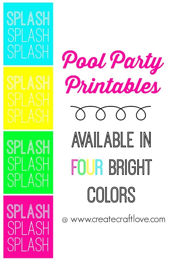 Free Pool Party Invitation Printable