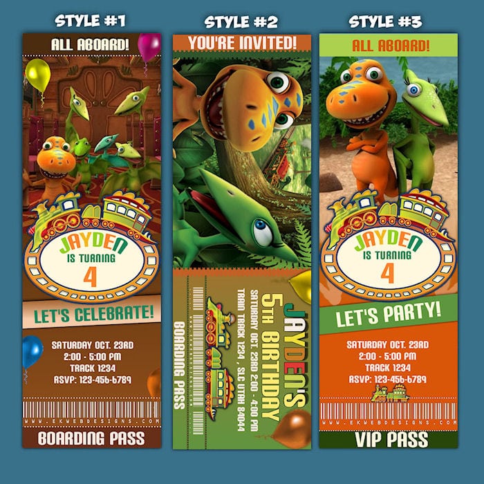 Free Printable Dinosaur Train Invitation