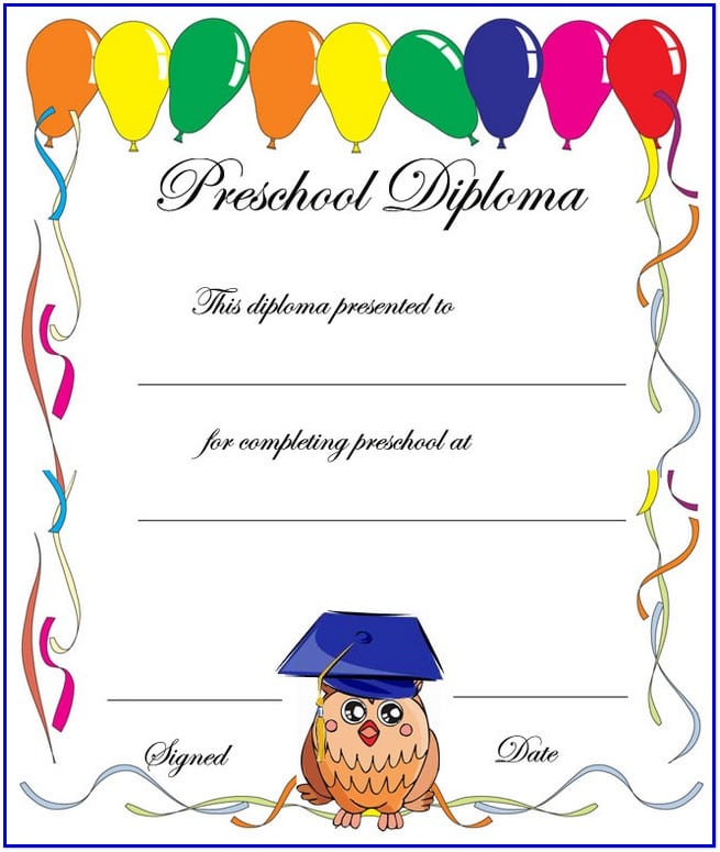 Free Printable Graduation Invitations For Preschool