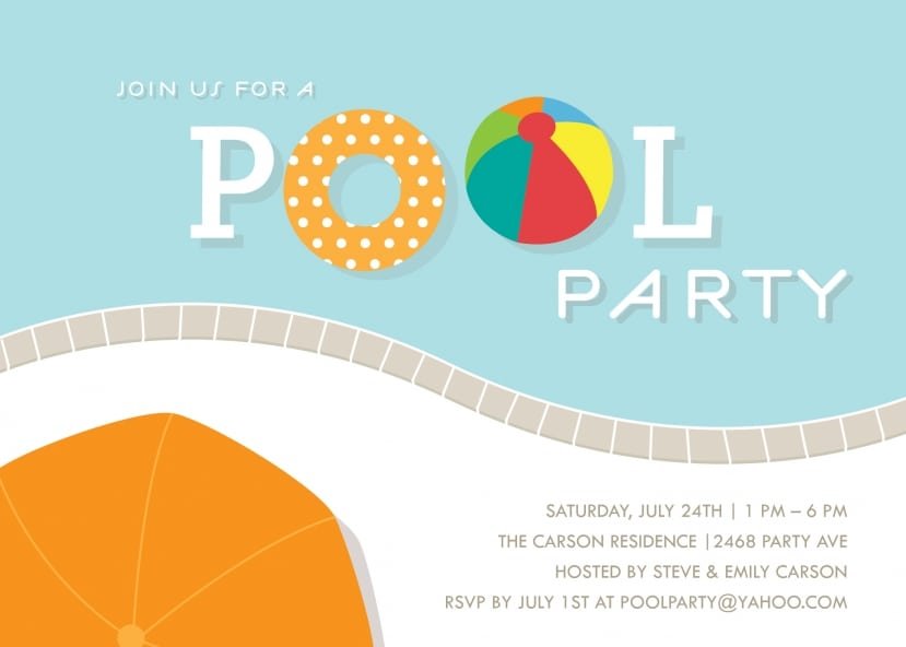 Free Printable Invitation Templates Pool Party
