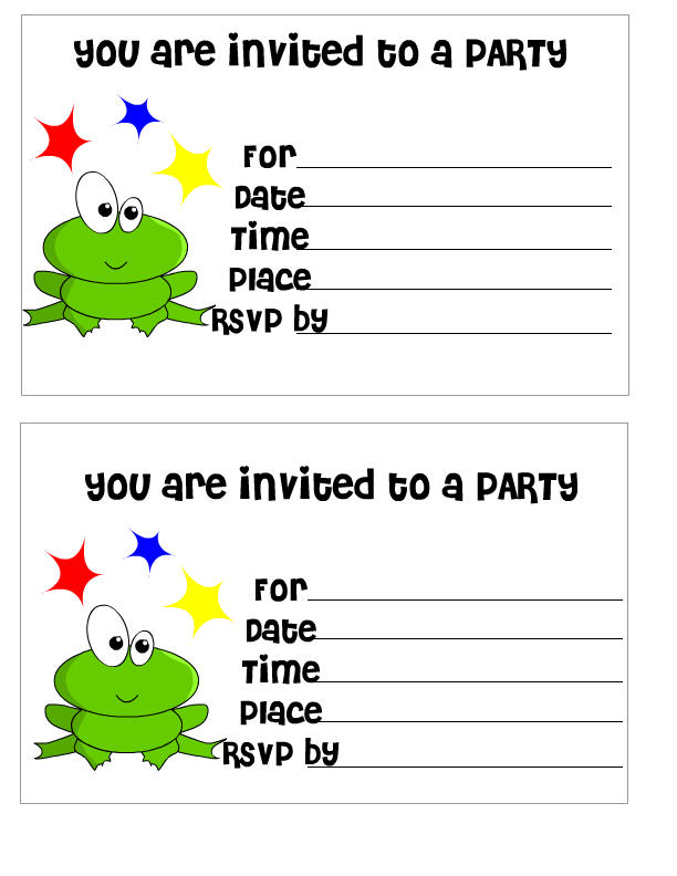 Free Printable Kids Birthday Invitation