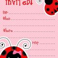 Free Printable Ladybug Template Baby Shower Invitation