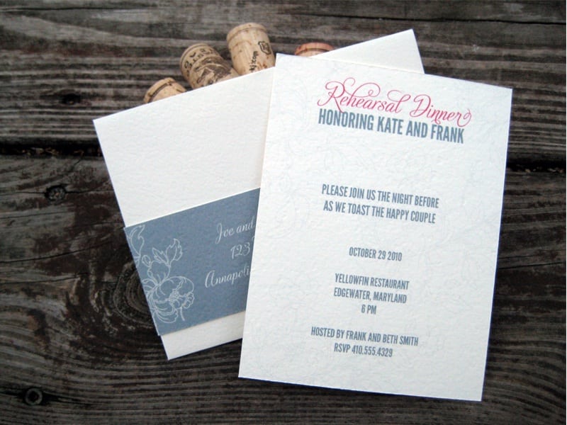 Free Printable Rehearsal Dinner Invitation