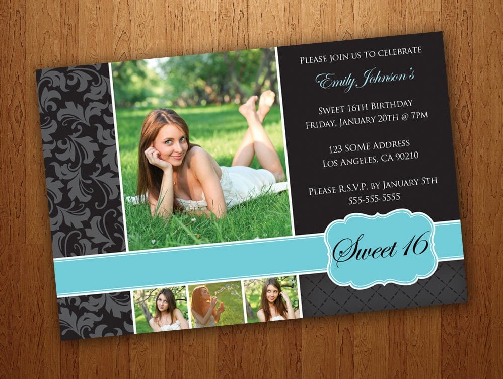Free Printable Sweet 16 Invitation Cards