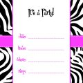 Free Printable Zebra Invitation
