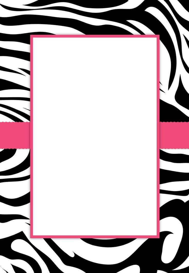 Free Zebra Invitation Template