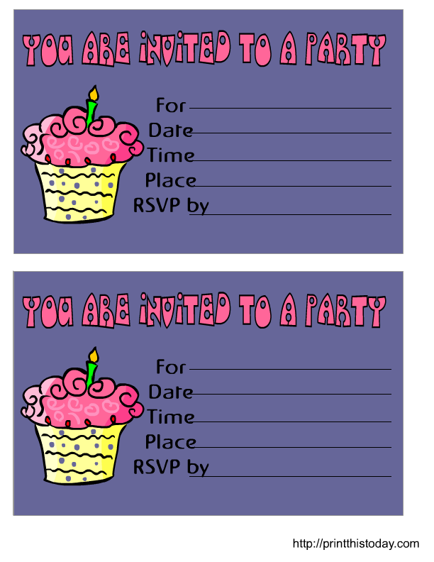 Girl Party Invitations Free Printable