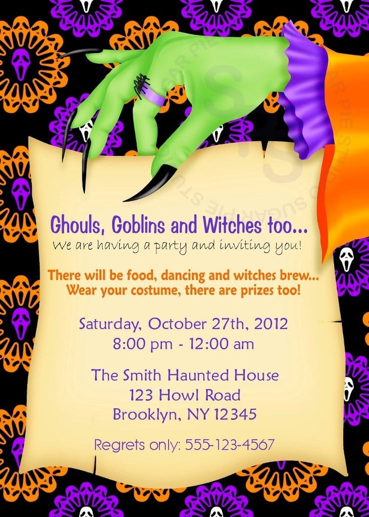 Halloween Birthday Invitation Ideas