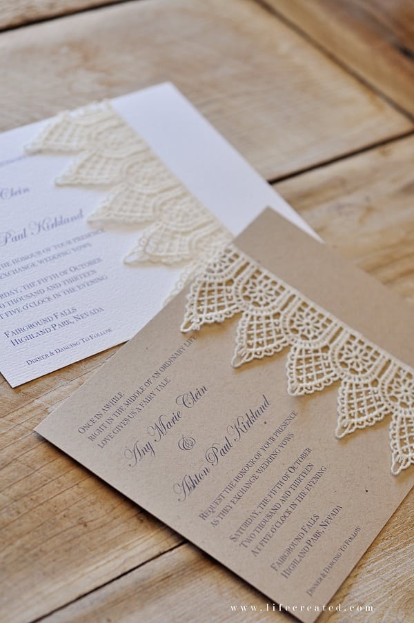 Homemade Wedding Invitations