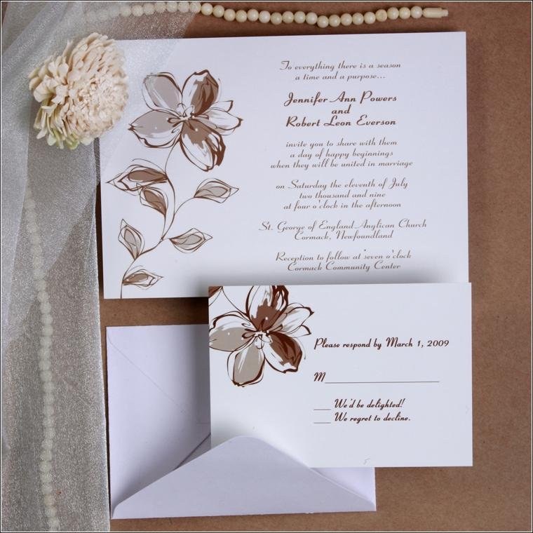 Inexpensive Wedding Invitations With Rsvp Cards