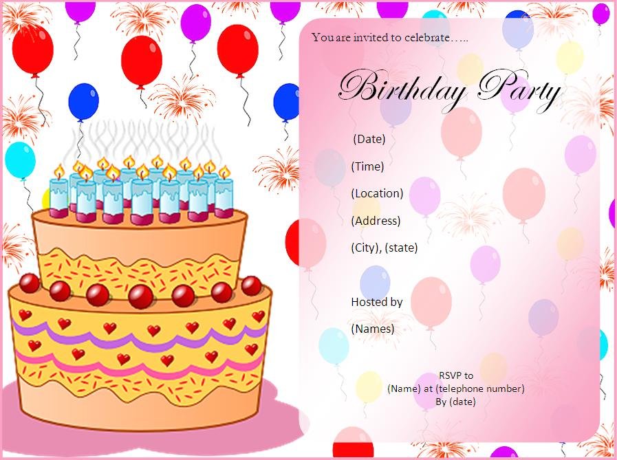Invitation Card Ideas For Birthday Party