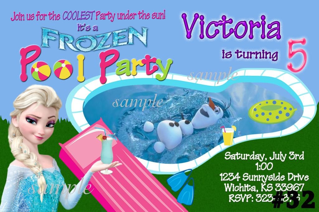 Invitation For Swiming Pool Print