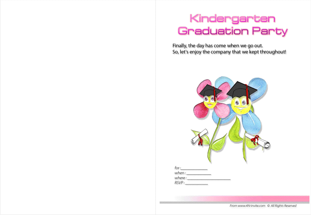 Kindergarten Graduation Invitation Printable