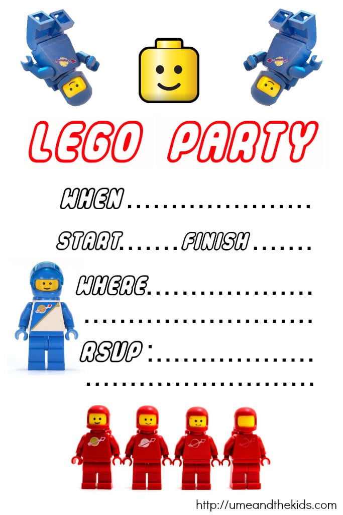Lego Birthday Party Invitation Template