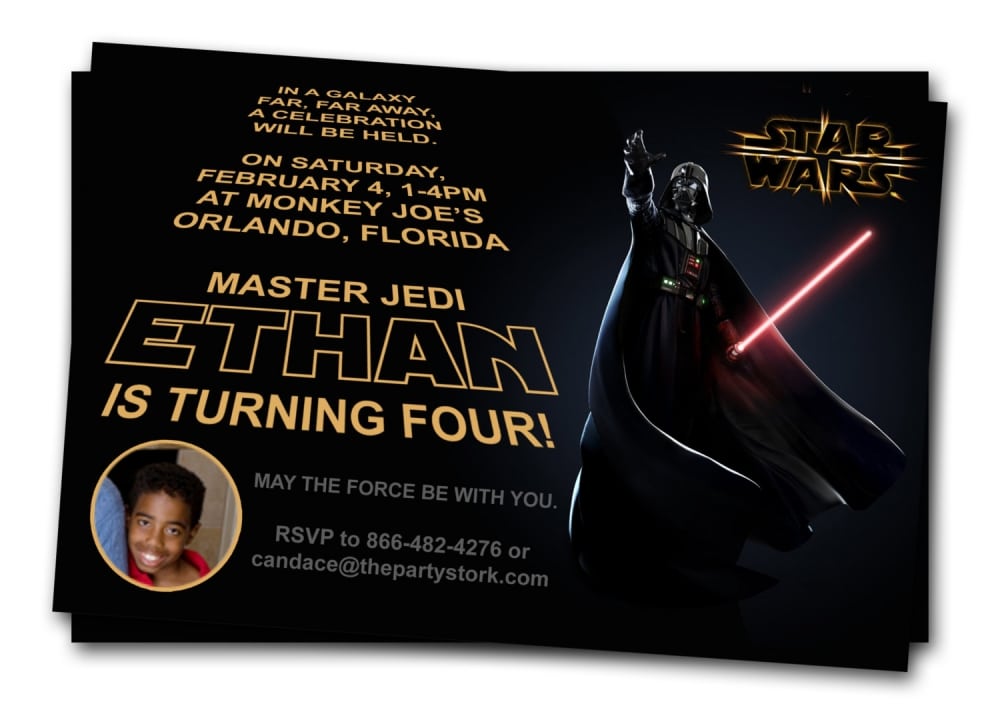 Lego Star Wars Birthday Invitations Personalized