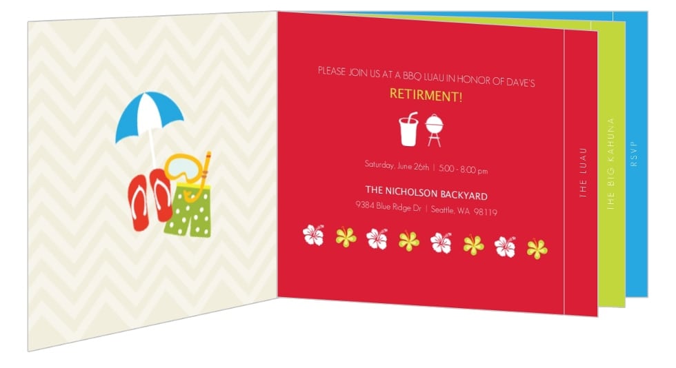 Luau Retirement Party Invitations