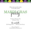 Mardi Gras Party Invitation Template Free