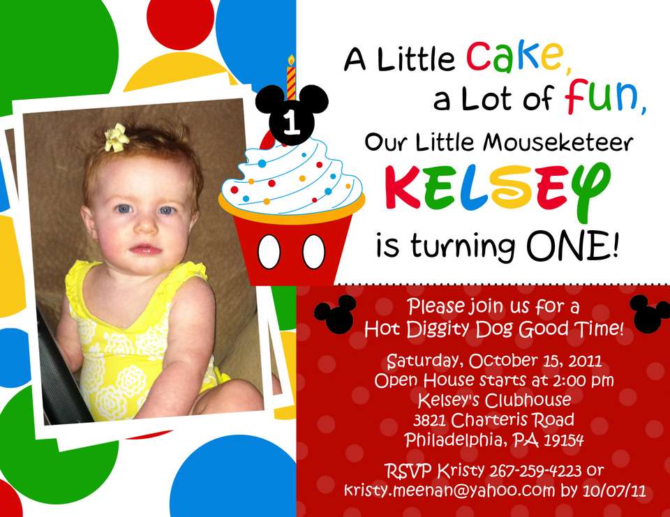 Mickey Mouse Clubhouse Birthday Invitation Sayings