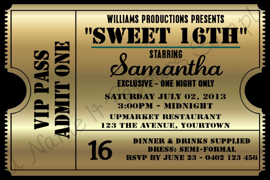 Mickey Mouse Movie Ticket Invitation Free