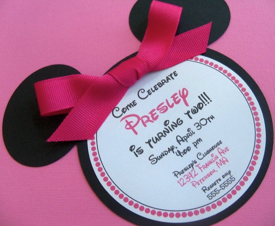 Minnie Birthday Invitation