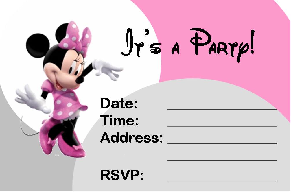 Minnie Mouse Birthday Invitation Templates Free