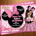 Minnie Mouse Photo Invitation