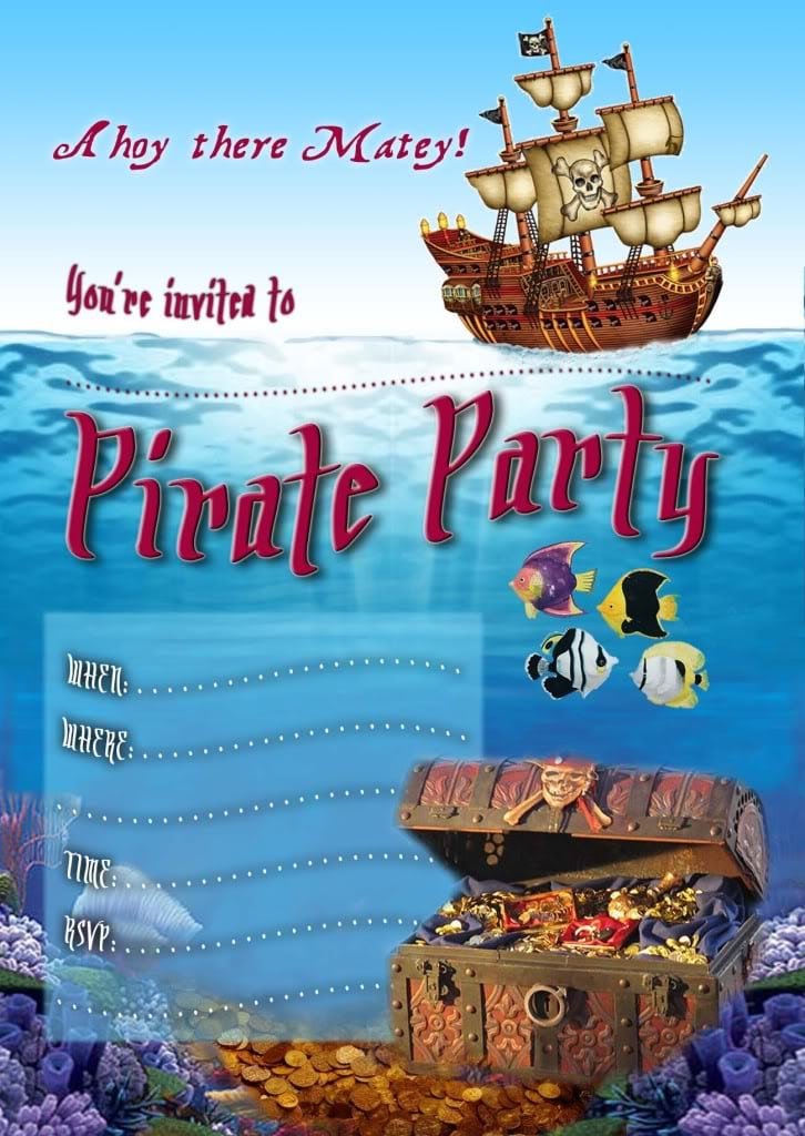 Pirate Party Invitation Template Free