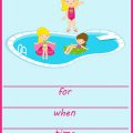Printable Invitation For A Pool Party