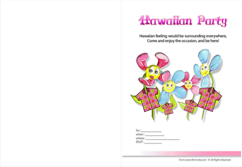 Printable Luau Invitation Templates