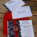 Red And Black Wedding Invitation