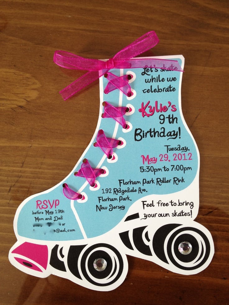 Free Printable Roller Skate Birthday Invitations - Printable Templates ...