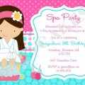 Spa Party Invitation Free Downloads